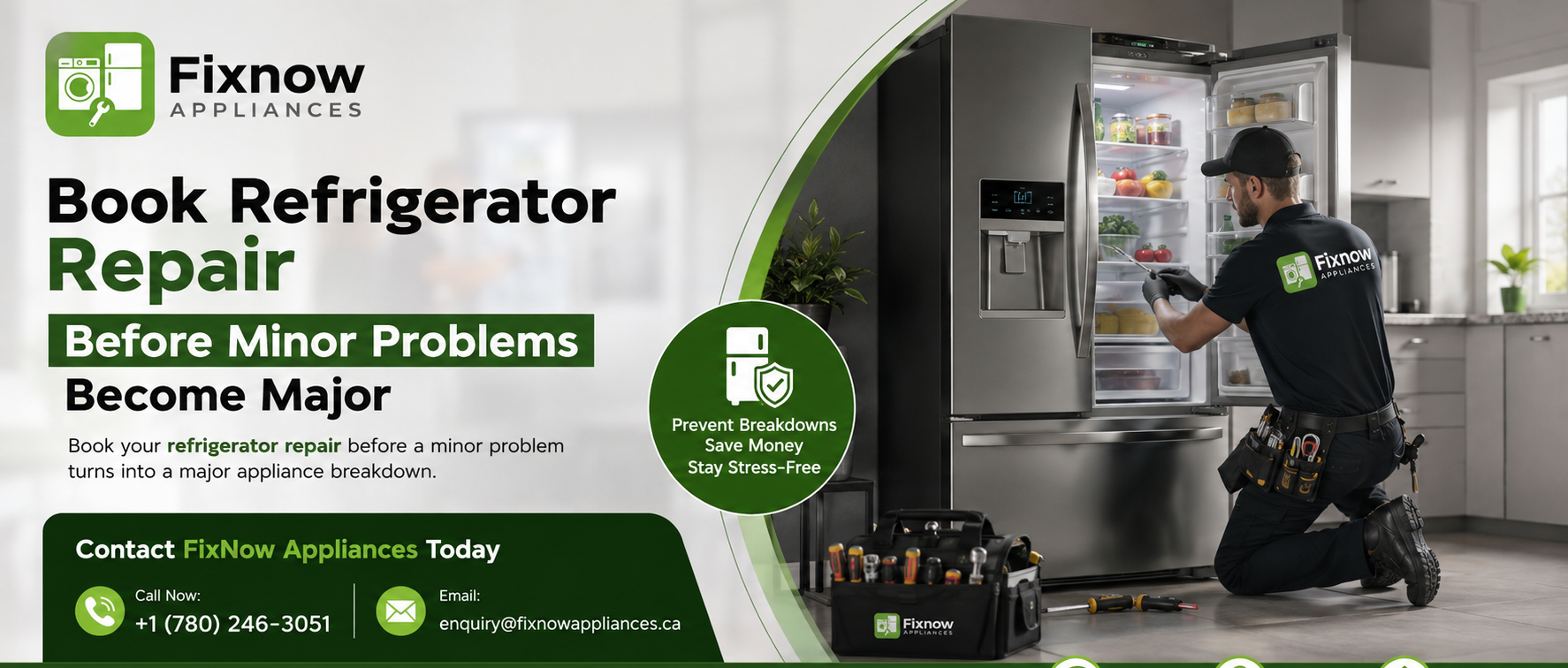 Book Refrigerator Repair Before Minor Problems Become Major | FixNow Appliances
